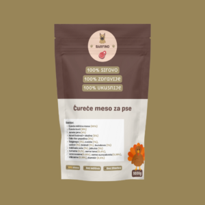 Ćureće meso za pse, slika pakovanja